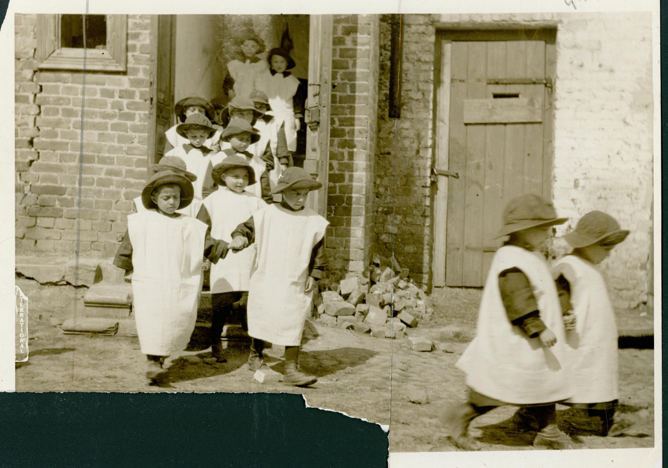 Jewish Children, Coats Flour Sacks, Orphanage, Grodno, World War I