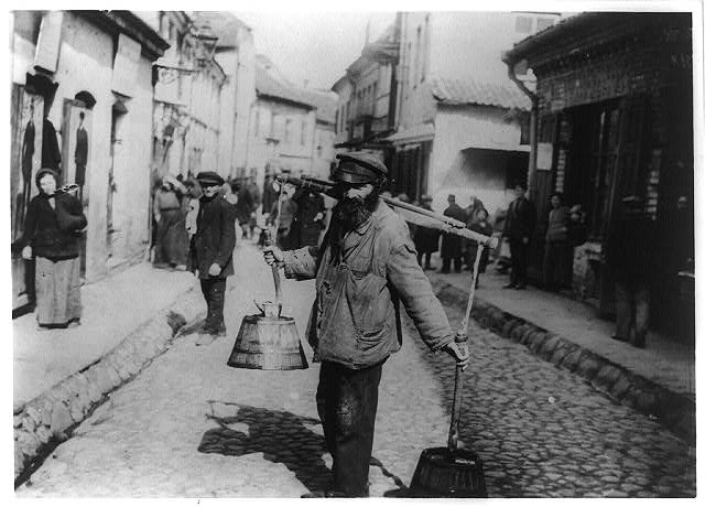 Jewish water carrier, Vilna, 1922