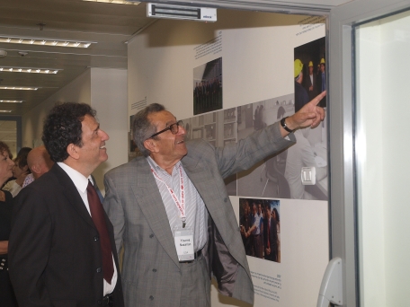 President of the University, Prof. Aaron Ben-Ze’ev visiting the new Library wing with Younes Nazarian